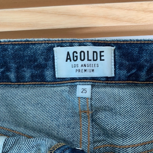 Agolde denim shorts size 25 medium wash - Picture 2 of 3